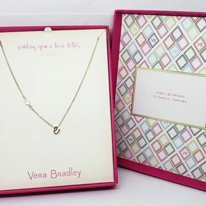 New Vera Bradley "e" initial necklace 16 Inch